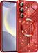 Techsuit Luxury Glitter Back Cover hoesje met MagSafe voor Samsung Galaxy S24 - Rood