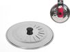 Gerimport Universele spatdeksel/pannendeksel voor pannen - RVS - 22 cm