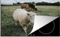 Merkloos KitchenYeah® Inductie beschermer 77x51 cm - Schaap - Inductiebeschermer voor Inductie Kookplaat