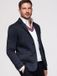OMBRE Blazer - Slim Fit - Lange Mouw - Knopen Marine M