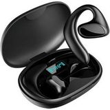 ELVANZA Écouteurs traducteurs, écouteurs Bluetooth 5.1, écouteurs à réduction de bruit, traduction simultanée multilingue, basses puissantes, autonomie de 7 heures, design confortable qui ne tombe pas, Noir