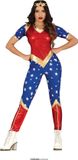 FIESTAS Guirca - Charmante Star Heldin - Vrouw - Blauw, Rood - Maat 38-40 - Carnavalskleding - Verkleedkleding