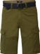 Petrol Industries Short Cargo Homme avec Ceinture Gulf Shores Vert Taille S