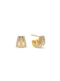 SINGULARU - Oorbellen Hamptons. Messing met 18 Kt Goud- of Rodiumlaag en Zirkonia. Sieraden Voor Vrouwen.