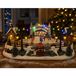 Lumineo Kerstdorp kerst tafereel - schaatsbaan - met verlichting en beweging - 41 cm - polyresin - winter scene