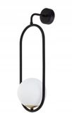 Jupiter IGON Moderne Lampe murale Noir - 1 point lumineux, E14