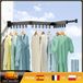 Inovra - Sèche-linge mural pliable en aluminium inoxydable rétractable pour intérieur/extérieur peu encombrant