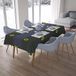 Bonamaison Tafelkleed, Anti-Mold, Sneldrogend, Waterdicht, 100% Polyester Tafellaken, Neon Geel, Rook, 140 x 200 Cm