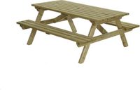 Talen Buitenmeubelen Table de pique-nique - 180x160 cm - Bois - Vert