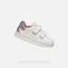 GEOX ECLYPER PEUTER Sneakers - WIT/ROZE - Maat 27