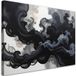 Tableau abstrait Black Smoke Moderne 30x20