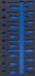 BGS technic BGS Gereedschaplade Inleg 1/3 Leeg - 189x408x32mm