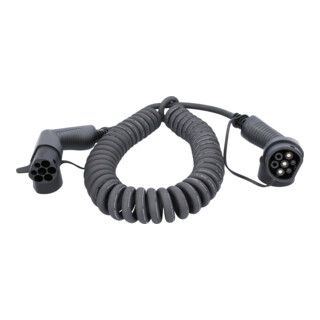 KS Tools efuturo Spiraal Laadkabel Type 2 - Type 2 - 7.4kW - 5 Meter