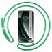 Tumundosmartphone Transparante beschermhoes voor de Realme GT 6/GT 6T 5G met koord in watergroen