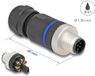 Delock M12 Connector A-coded 8 pin male for mounting with screw connection