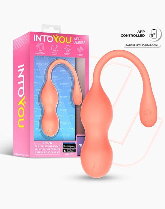 INTOYOU IY - Kyra - App Bediende Bekkenbodemtrainer Vaginaballetjes met Vibratie – Oranje