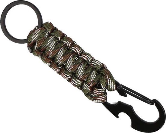 LGT JWLS Lookinggoodtoday Sleutelhanger Groen Grijs Paracord met Ring en Musketon