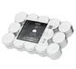 EDZARD Set van 30 witte theelichtjes, hoogwaardige was, aluminium gesneden, diameter 39 mm, geurvrij, brandduur 4 uur, wit