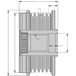 HELLA 9XU 358 038-751 Dynamovrijloop - Schroefdraadmaat: M16x1,5 - Aantal groeven: 8 - Met kap