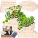 Modo24 ZP09 Carré Potager Surélevé En Escalier Modulable, Bois De Pin, Herbes/légumes, Jardin/terrasse/balcon, 54x117x90 Cm, Naturel