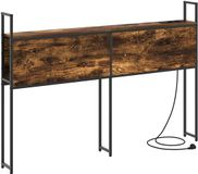 vidaXL Hoofdbord met Oplaadstation Gerookt Eiken Bewerkt Hout