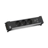 Bachmann POWER FRAME Medium 3x geaard stopcontact 1xUSB oplader