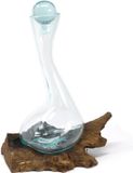 Ancient Wisdom - Karaf - Gesmolten glas en hout - Multicolor