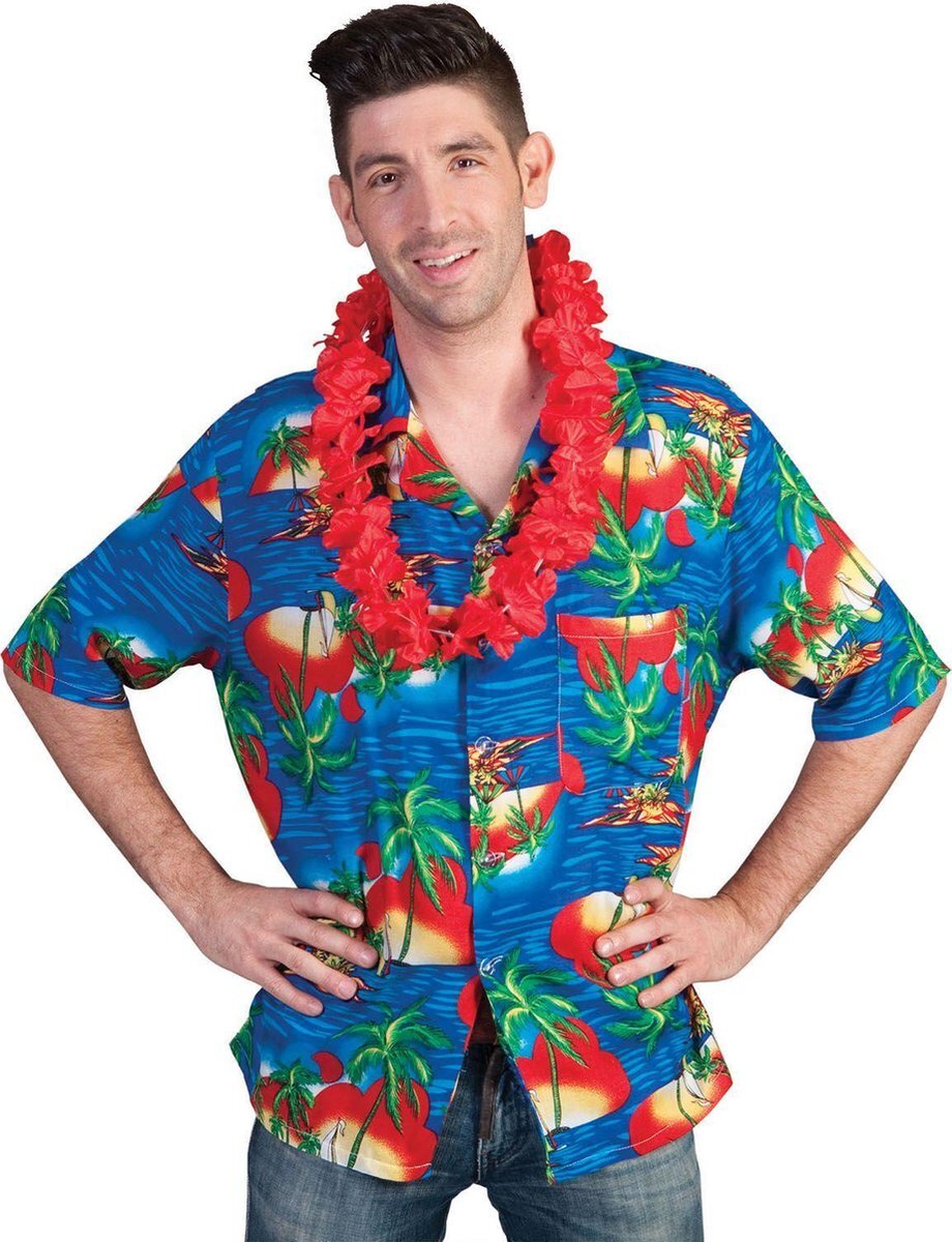 Funny Fashion Hawaii & Carribean & Tropisch Kostuum | Tropisch Hawaii Hemd | Maat 52-54 | Carnaval kostuum | Verkleedkleding