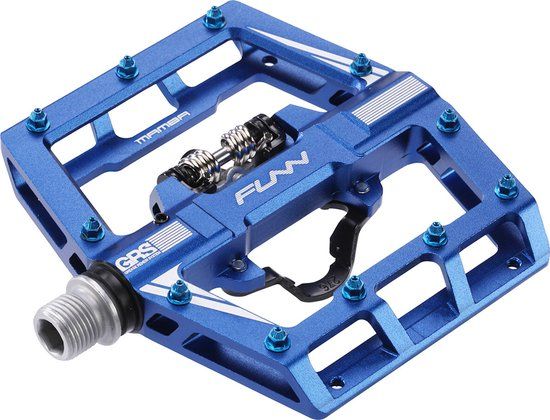 FUNN Mamba SS Pedalen met One-Side Clip/One-Side Flat - blauw