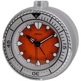 Seiko Klok wekker zilver-oranje