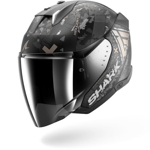 SHARK, Jet motorhelm SKWAL i3 Jet HELLCAT zwart chroom antraciet KUA, XS