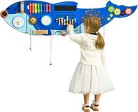 Vevor Orca Activiteitenmuur Spelbord Motoriekbord Drukke bordpanelen 12 spellen