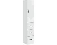 vidaXL Kast - Set - 2 - st - 33 - x - 34,5 - x - 87 - cm - Bewerkt - hout - Hoogglans - Wit