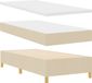 vidaXL Boxspringbed met hoofdbord Crème 200 x 80 cm Stof