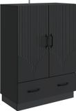 vidaXL Dressoir met lade Zwart 66 x 34,5 x 92 cm Bewerkt hout