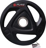 Pure2improve Halterschijf 10kg - Ø50mm Zwart Rubber