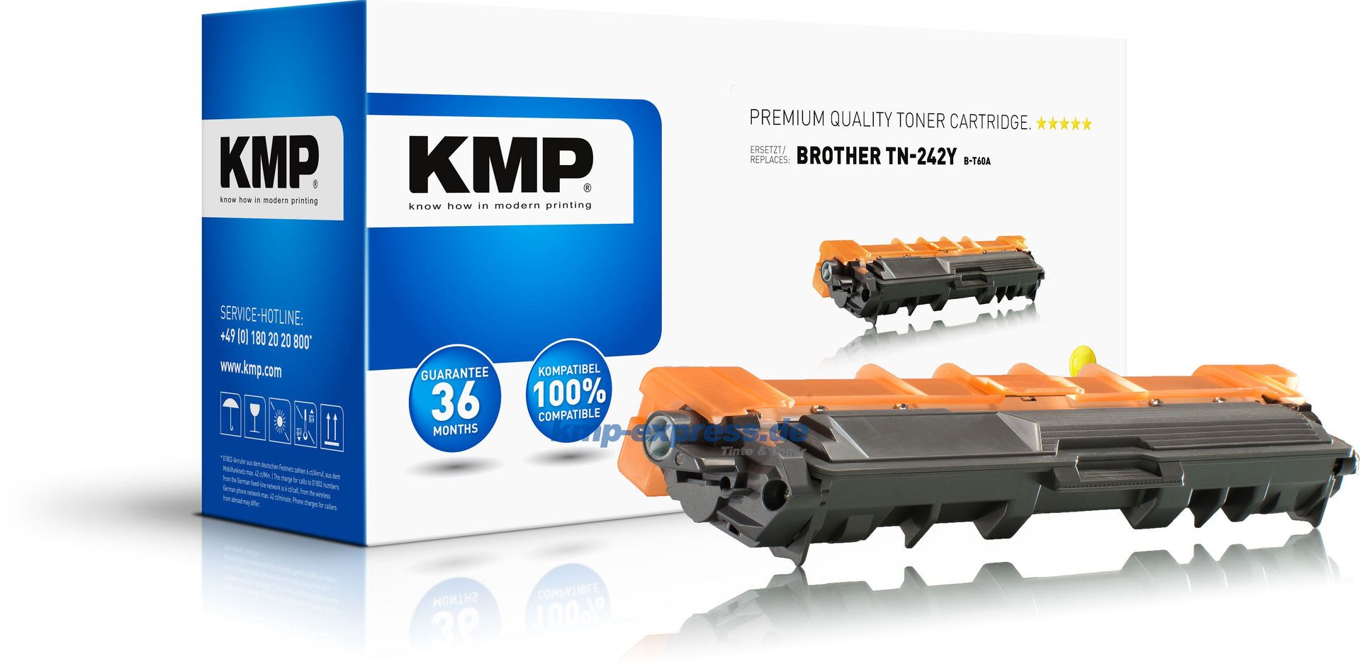 KMP B-T60A - Tonercartridge - geel - 1 stuk