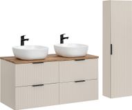 COMAD Georgia Cashmere Wastafelmeubels, opbouwmodel, 120 cm + kolom