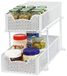 Simple Houseware 2 Tier Schuifkast Mand Organizer Lade, Wit