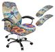 Housse de couette extensible pour chaise de bureau avec 2 housses d'accoudoir