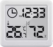 GreenBlue - Station météo - Thermomètre / hygromètre numérique avec fonction horloge - Blanc