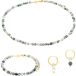 Sloya Serena Collier, bracelet et boucles d'oreilles en pierre agate arbre femme
