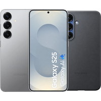 Samsung Galaxy S25 128GB Silver 5G + Black Back Cover