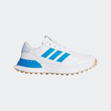 Adidas Chaussures de golf imperméables enfant, S2G blanc et bleu