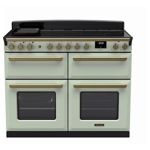 Falcon ESDLB110EIPMNT/AB-E1 Fornuis - 5 kookzones - 80L oveninhoud - Katalyse reiniging - Vert pastel met laiton afwerking