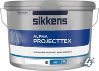 Sikkens Alpha Projecttex Muurverf Wit Mat 2.5L