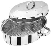 Judge TC120 Stainless Steel High Roaster with Rack and Self Basting Lid 32cm x 22cm x 18.5cm