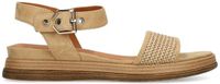 No Stress Dames Cognac Leren Plateau Sandalen Maat 37