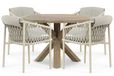 4 Seasons Outdoor Allora/Sand City 120 cm dining tuinset 5-delig