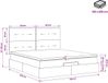 vidaXL Ottoman bed met matras Donkergrijs 160 x 200 cm Fluweel